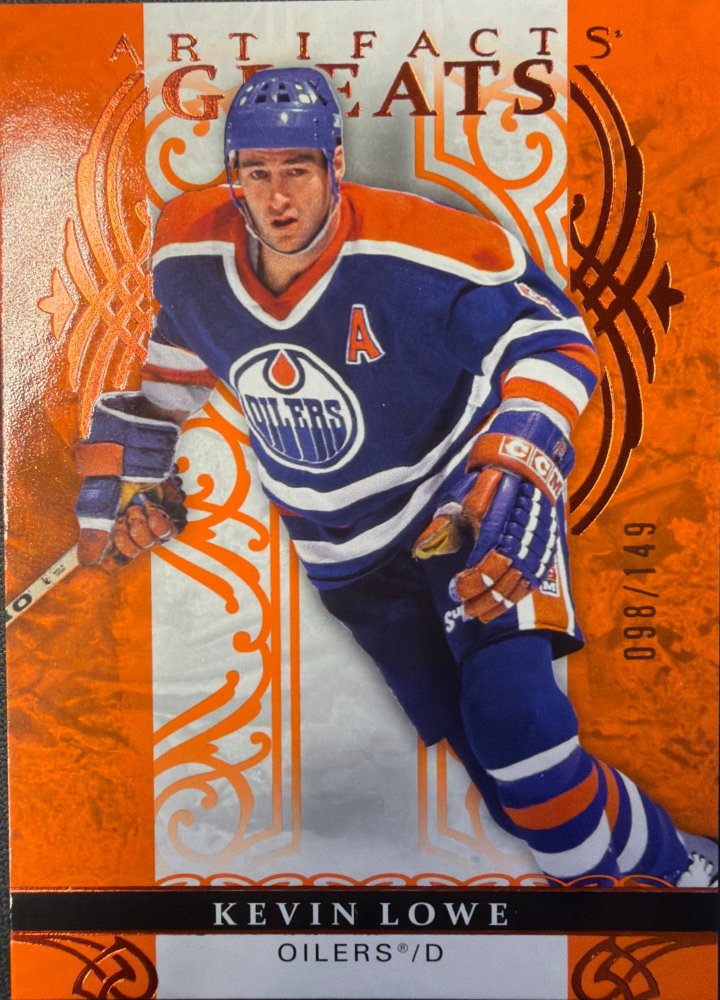 Kevin Lowe #162 – 2026-27 Upper Deck Artifacts – Orange - Greats 098/149